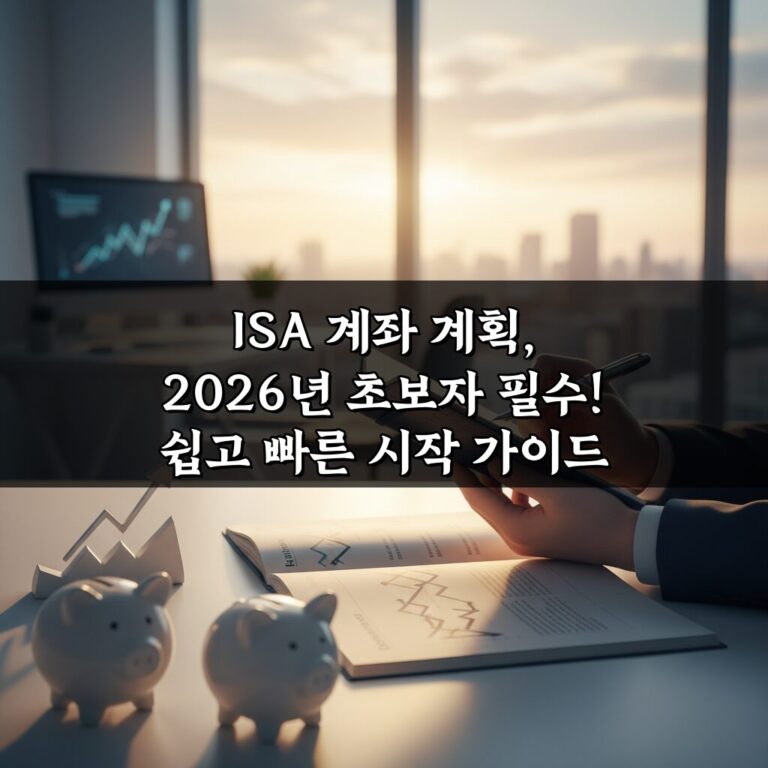 ISA 계좌 계획, 2026년 초보자 필수! 쉽고 빠른 시작 가이드