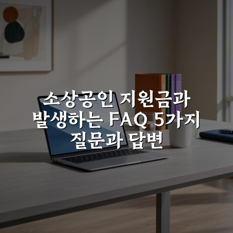 소상공인 지원금과 발생하는 FAQ 5가지 질문과 답변
