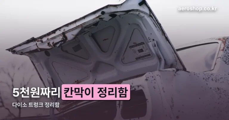 다이소 트렁크 정리함 5천원 — 칸막이형과 19리터형 어느 쪽인가