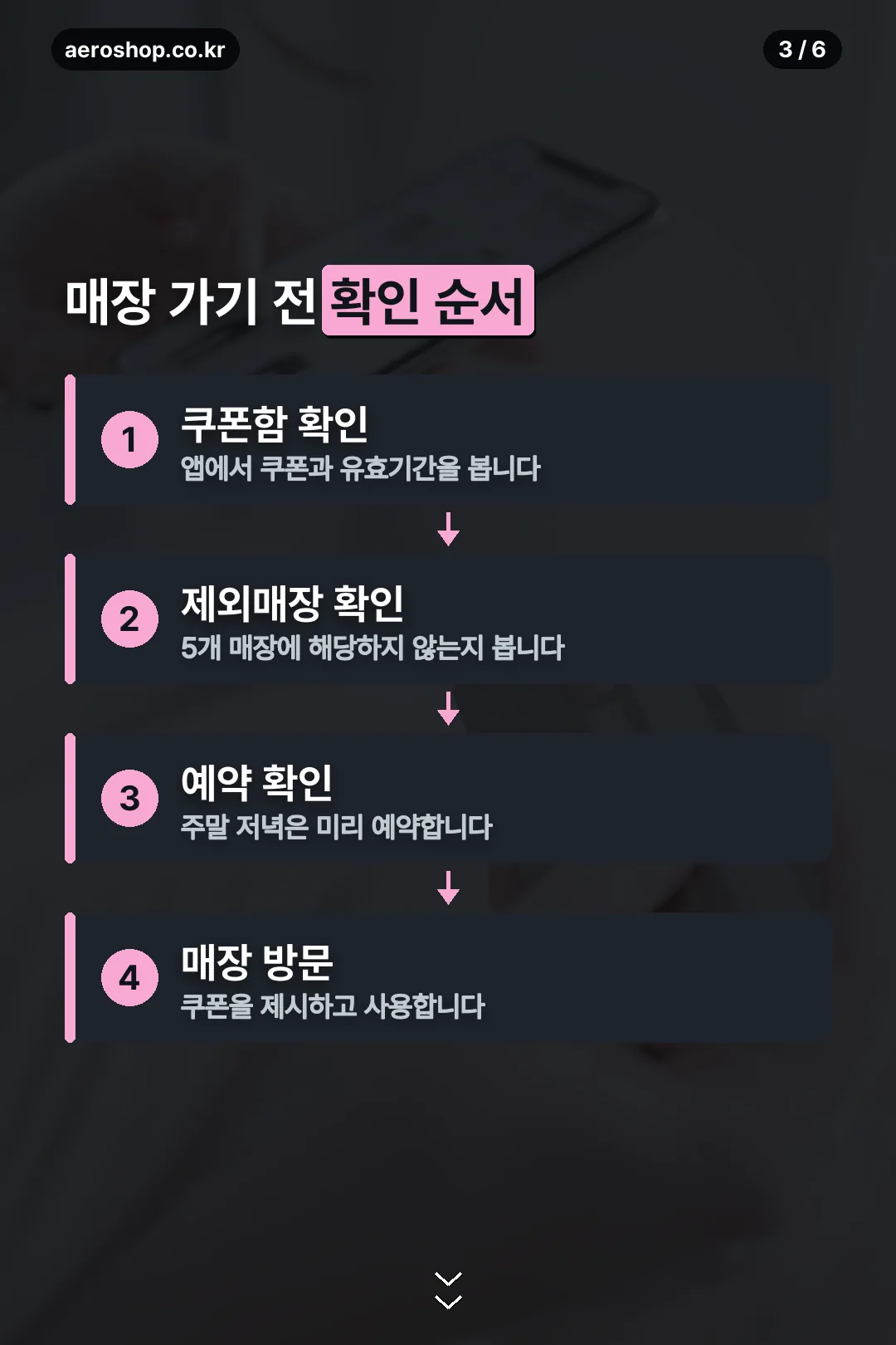 매장 가기 전 확인 순서
