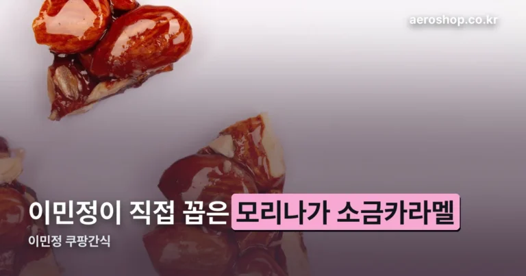이민정 쿠팡간식 — 유튜브에서 직접 꼽은 모리나가 소금카라멜