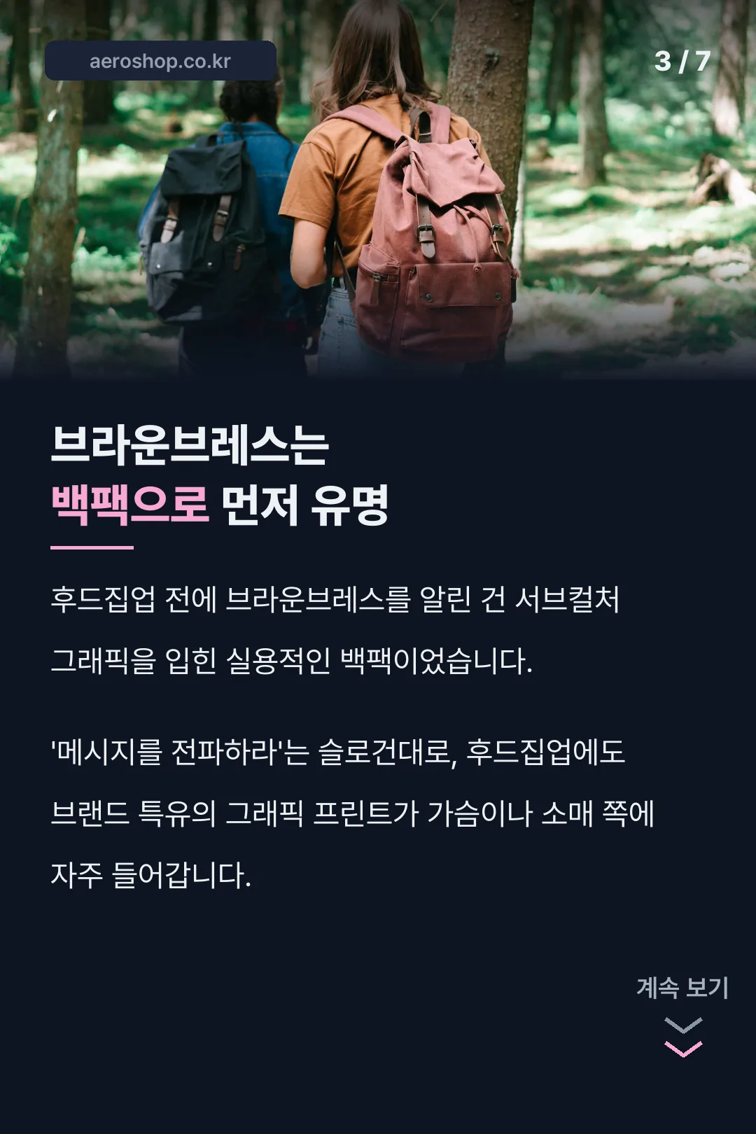 브라운브레스 백팩 히스토리