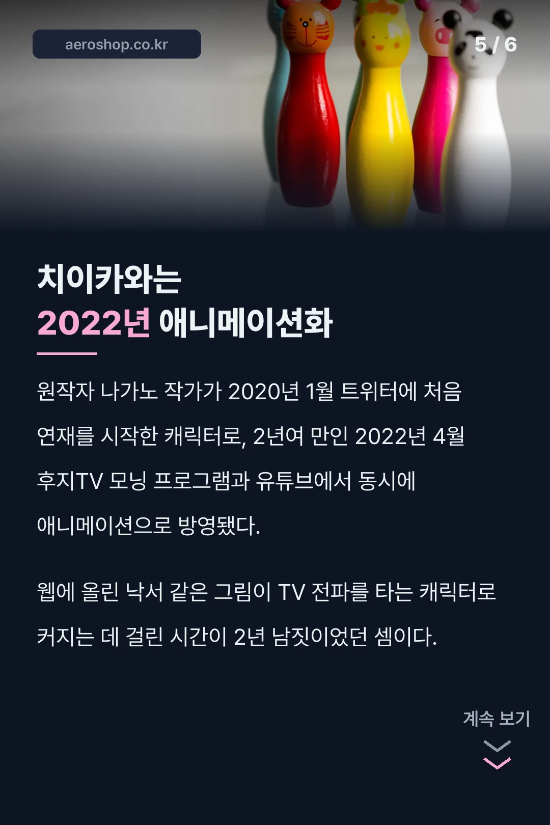 치이카와 애니메이션화 기록